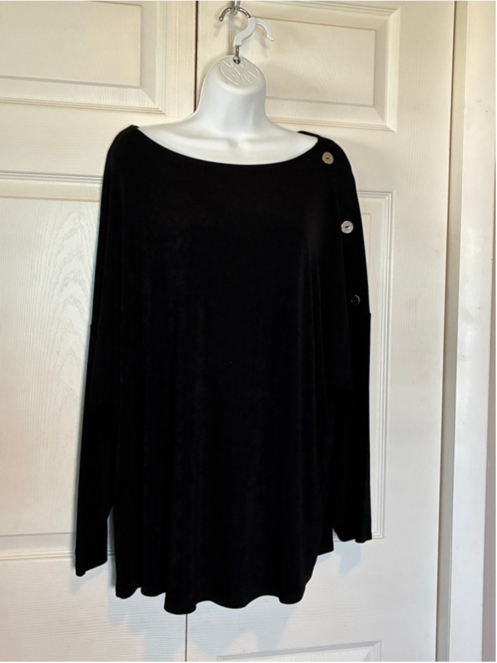 Women's Chico's Travelers Black Long Sleeve Blouse Size 22